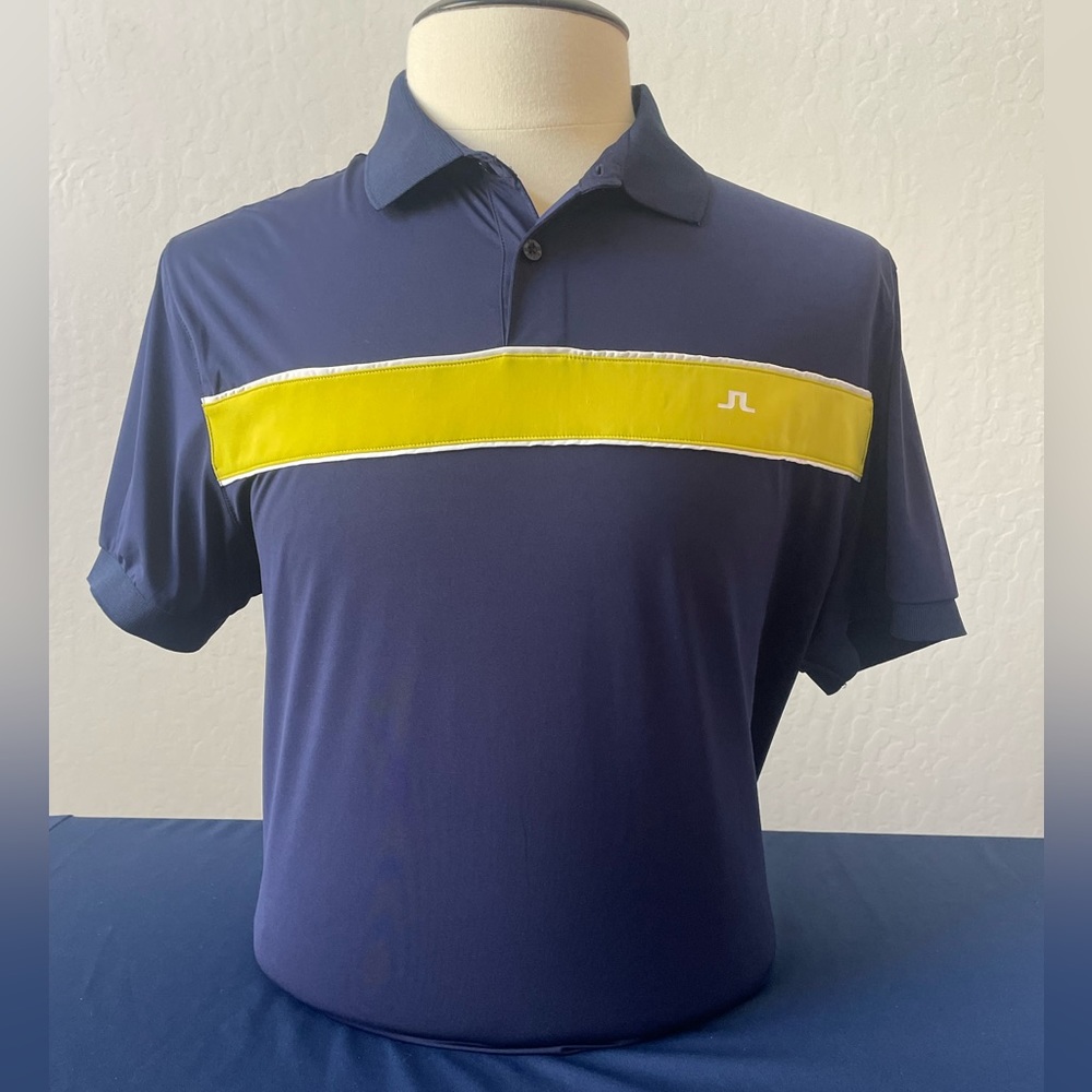 J. Lindeberg - XL Reg Fit, Navy/Yellow